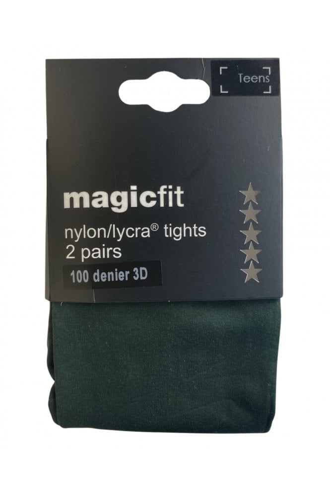 100 Denier School Tights 2 Pack - Bottle