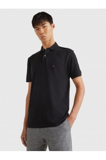 1985 TH Flex Organic Cotton Polo - Black