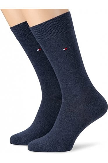 2-Pack Plain Socks - Denim