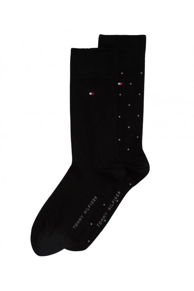 2-Pack Polka Dot Socks – Black