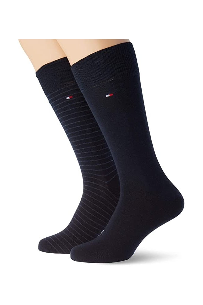 2-Pack Stripe Socks - Navy
