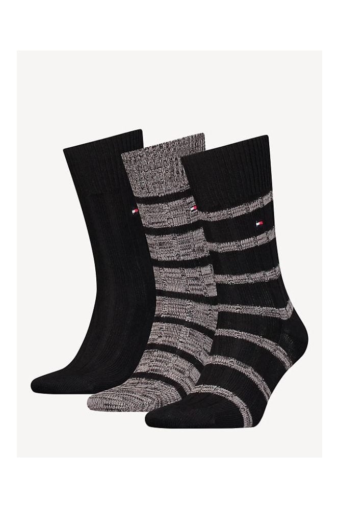 3-Pack Classics Mouliné Socks Gift Box – Black