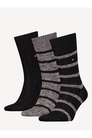 3-Pack Classics Mouliné Socks Gift Box – Black