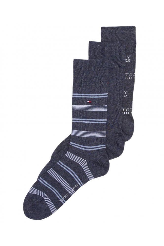 3-Pack Socks Gift Box – Jeans Blue