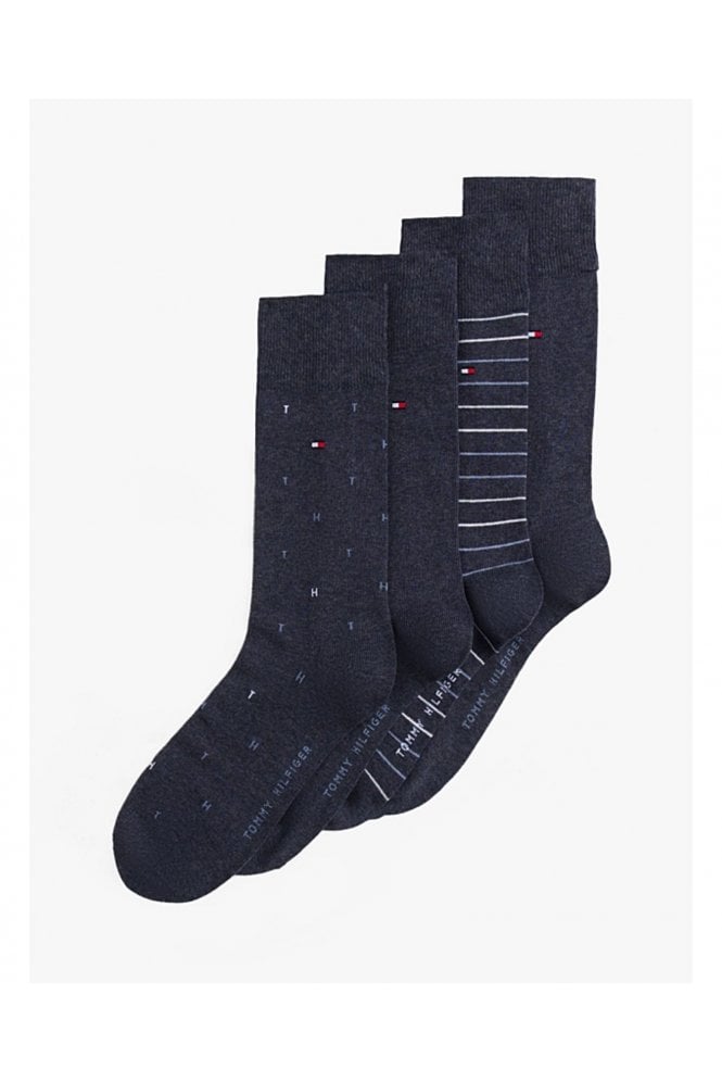 4-Pack Socks Gift Box – Jeans Blue