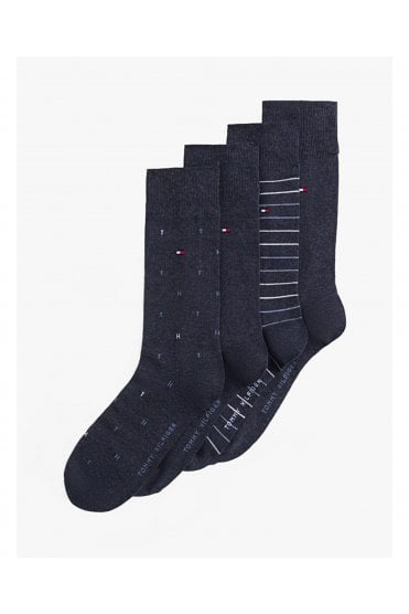 4-Pack Socks Gift Box – Jeans Blue
