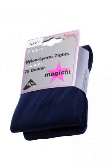 70 Denier School Tights 2 Pack - Navy