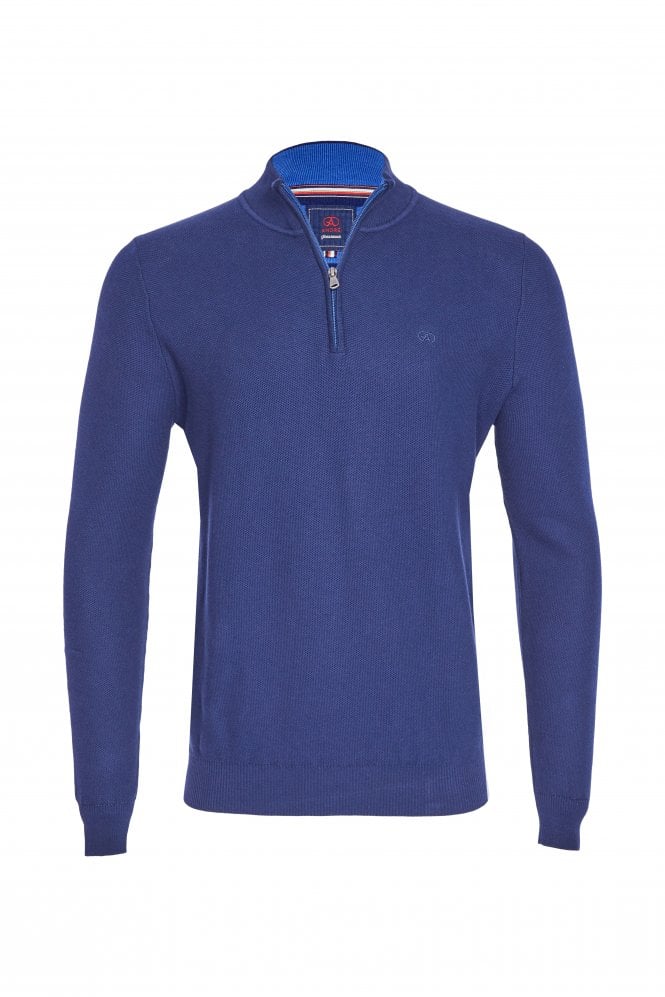 Aran 1/4 Zip Jumper – Ink