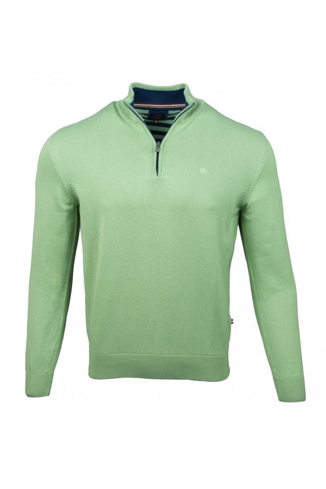 Arklow 1/4 Zip-Neck Jumper – Sage