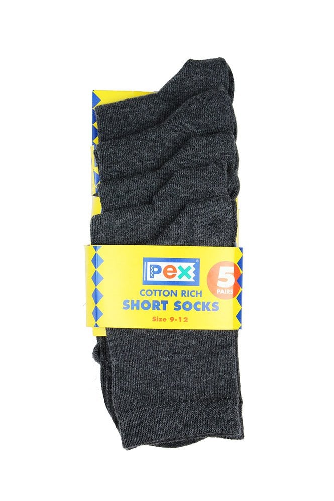 Award School Ankle Socks 5PK - Dark Grey
