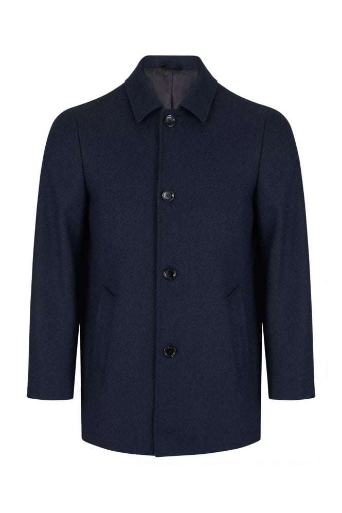 Bales Wool-Blend Coat – Dark Blue