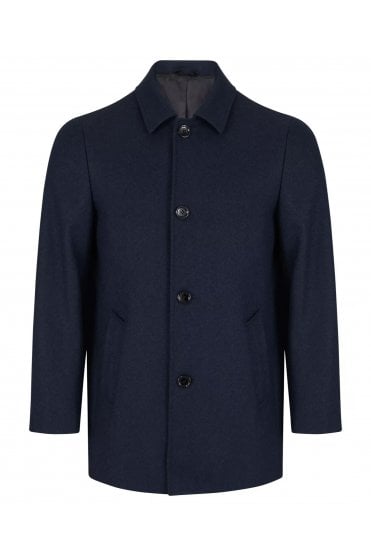 Bales Wool-Blend Coat – Dark Blue