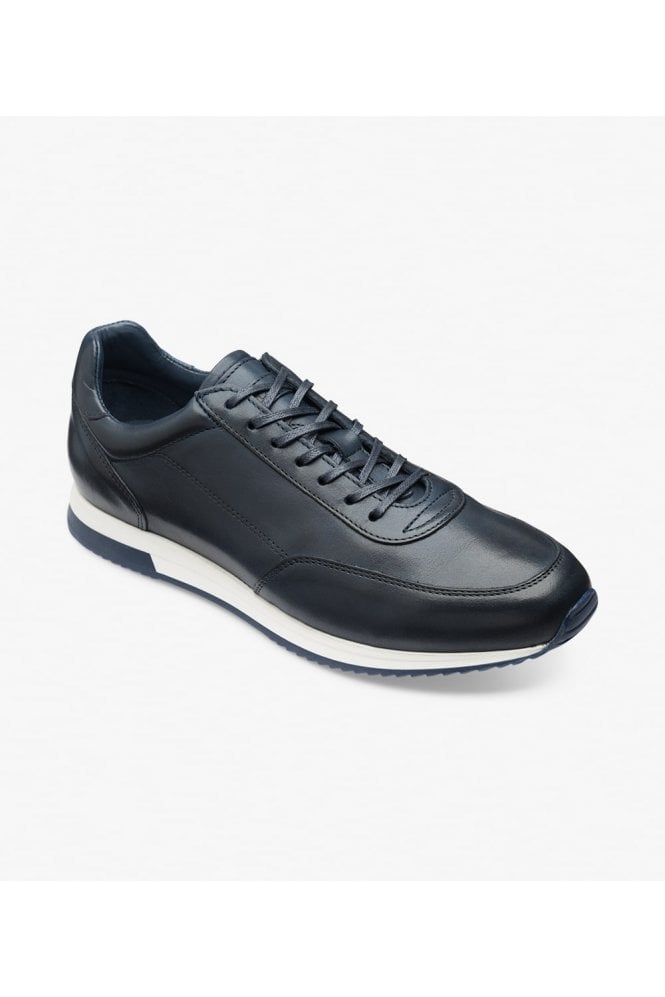 Bannister Premium Leather Trainer – Navy