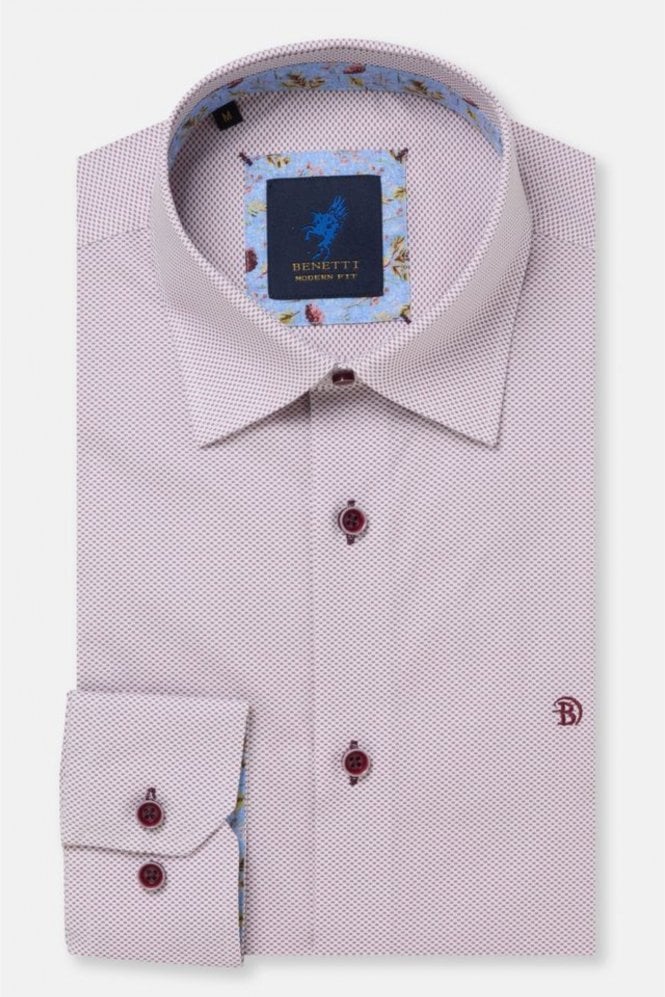 Beckham Long Sleeve Casual Shirt – Plum
