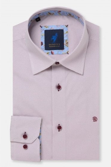 Beckham Long Sleeve Casual Shirt – Plum
