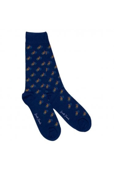 Bicycle Bamboo Socks – Blue
