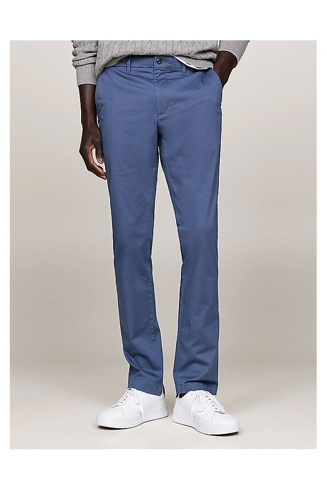 Bleecker Stretch Cotton Printed Slim Chinos – Aegean Sea