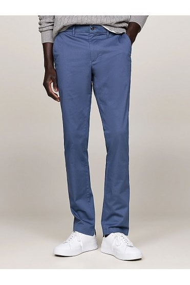 Bleecker Stretch Cotton Printed Slim Chinos – Aegean Sea