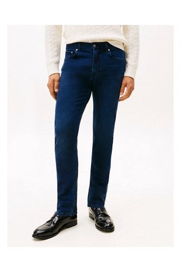 Bleecker Whiskered Slim Jeans – Sky Deep Blue