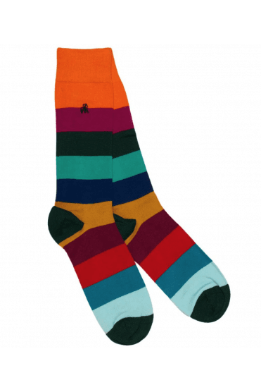Block Stripe Bamboo Socks - Multi