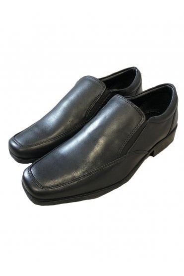 Boys Black Slip On