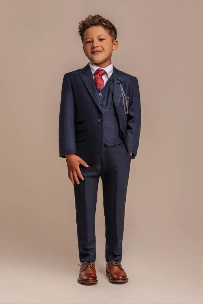 Boys Caridi Three Piece Suit – Navy