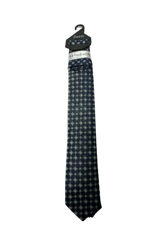 Boys Dot Tie and Pocket Square Set – Green/Navy