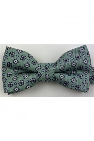 Boys Floral Bow Tie and Pocket Square Set – Green