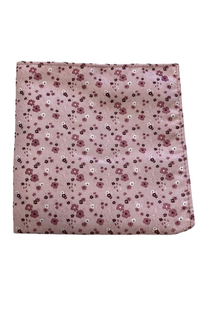 Boys Floral Pocket Square - Pink