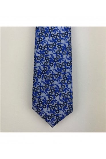 Boys Floral Tie & Pocket Square Set – Blue