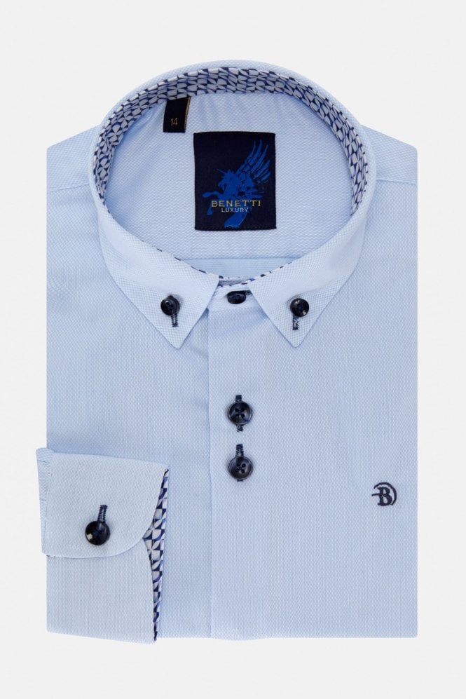 Boys Hudson Modern Fit Shirt – Sky Blue