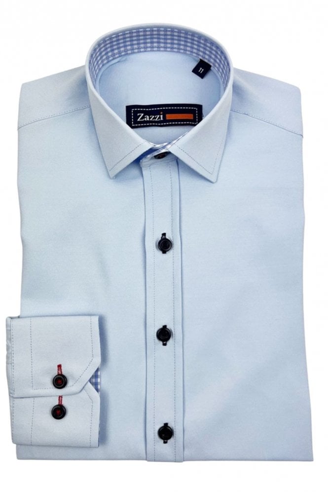 Boys Long Sleeve Formal Shirt – Blue