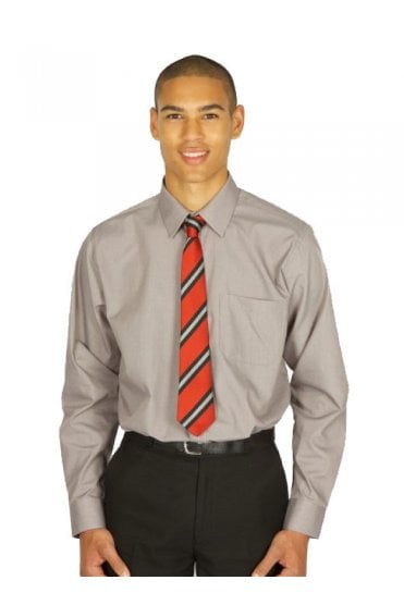 Boys Long Sleeve (Twin Pack) Shirt - Grey