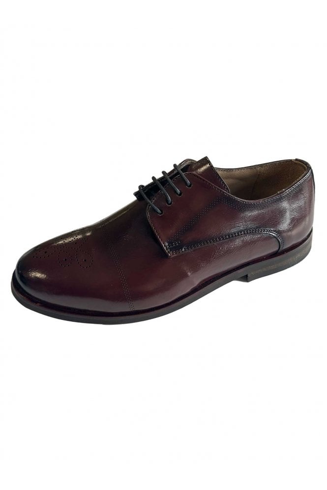 Boys Louis Brogue Shoes - Bordeaux