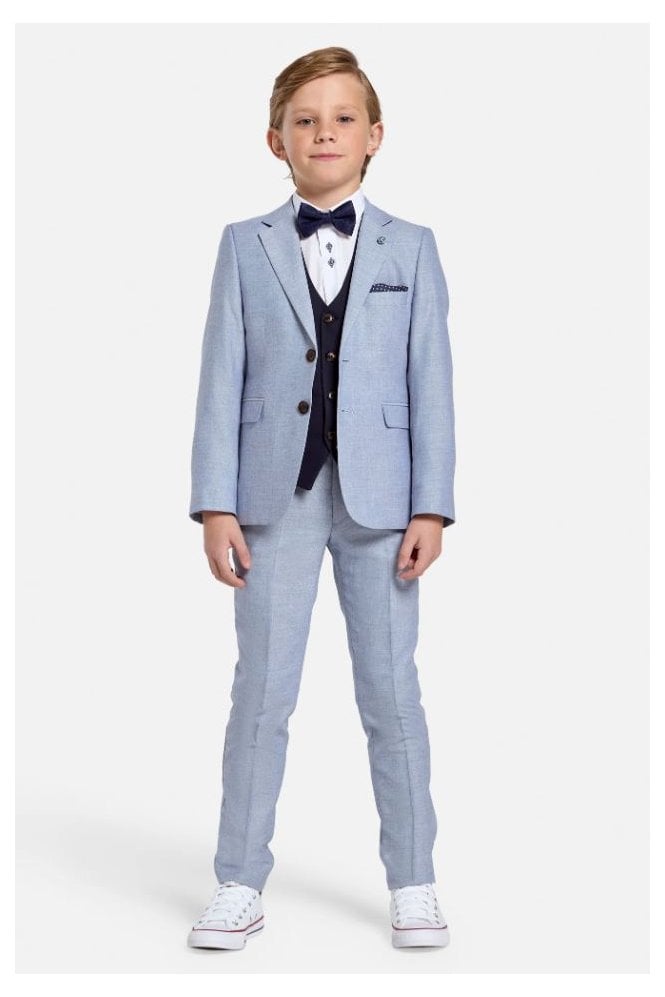 Boys Nicky Three Piece Suit – Blue