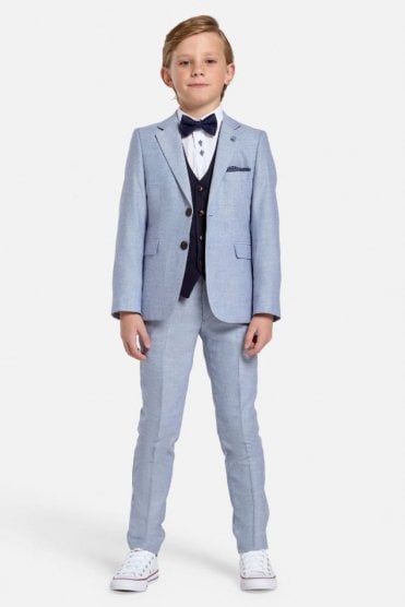 Boys Nicky Three Piece Suit – Blue