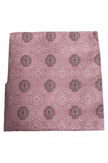 Boys Patterned Pocket Square - Pink