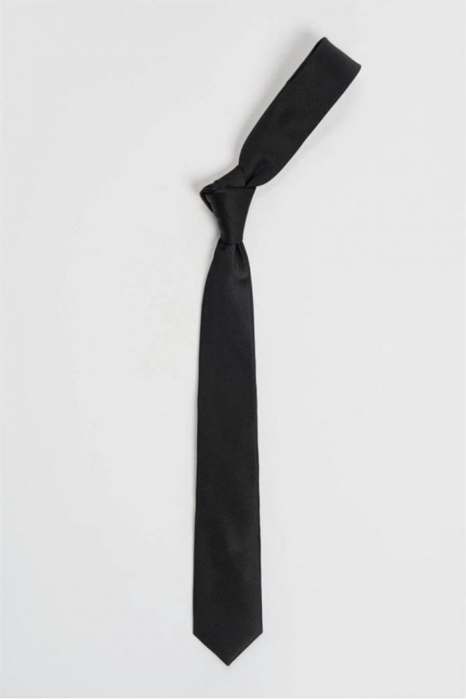 Boys Plain Tie Set – Black
