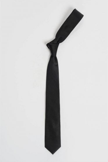Boys Plain Tie Set – Black