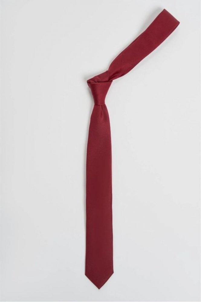 Boys Plain Tie Set – Wine