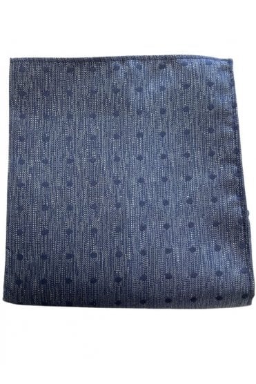 Boys Pocket Square - Dark Blue Dot