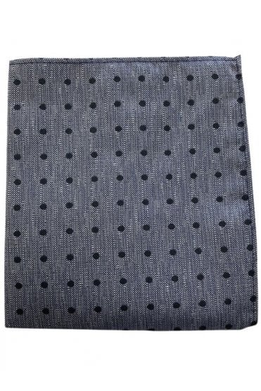 Boys Pocket Square - Grey Dot