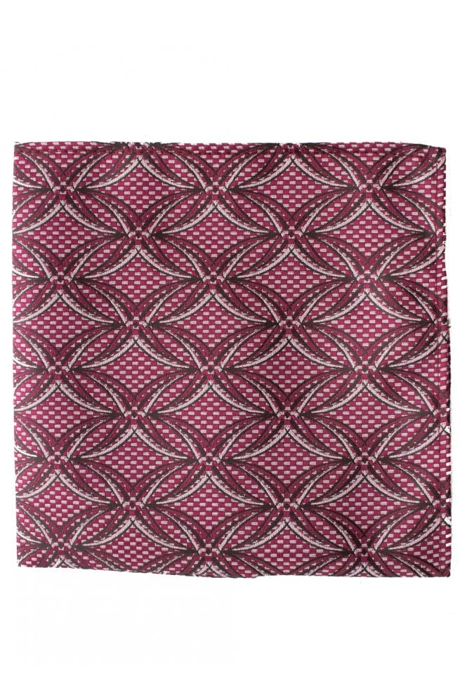 Boys Pocket Square - Raspberry Pattern