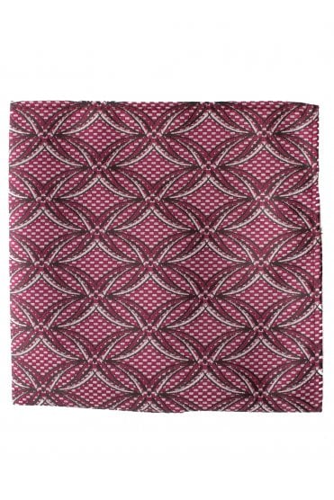 Boys Pocket Square - Raspberry Pattern