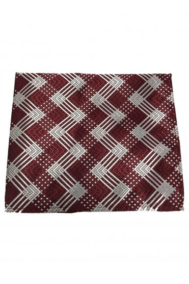Boys Pocket Square - Red Pattern