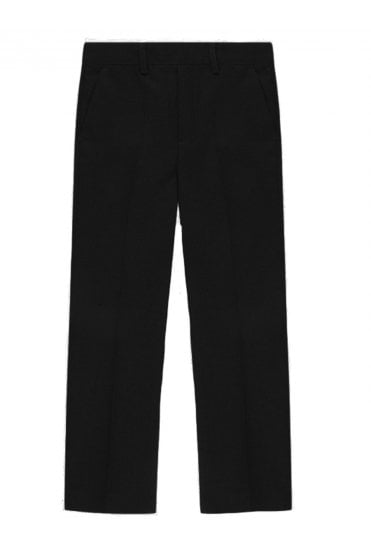 Boys 'Robert' Plus Fit School Trousers - Black