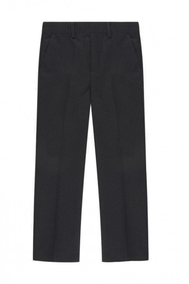 Boys 'Robert' Plus Fit School Trousers - Charcoal