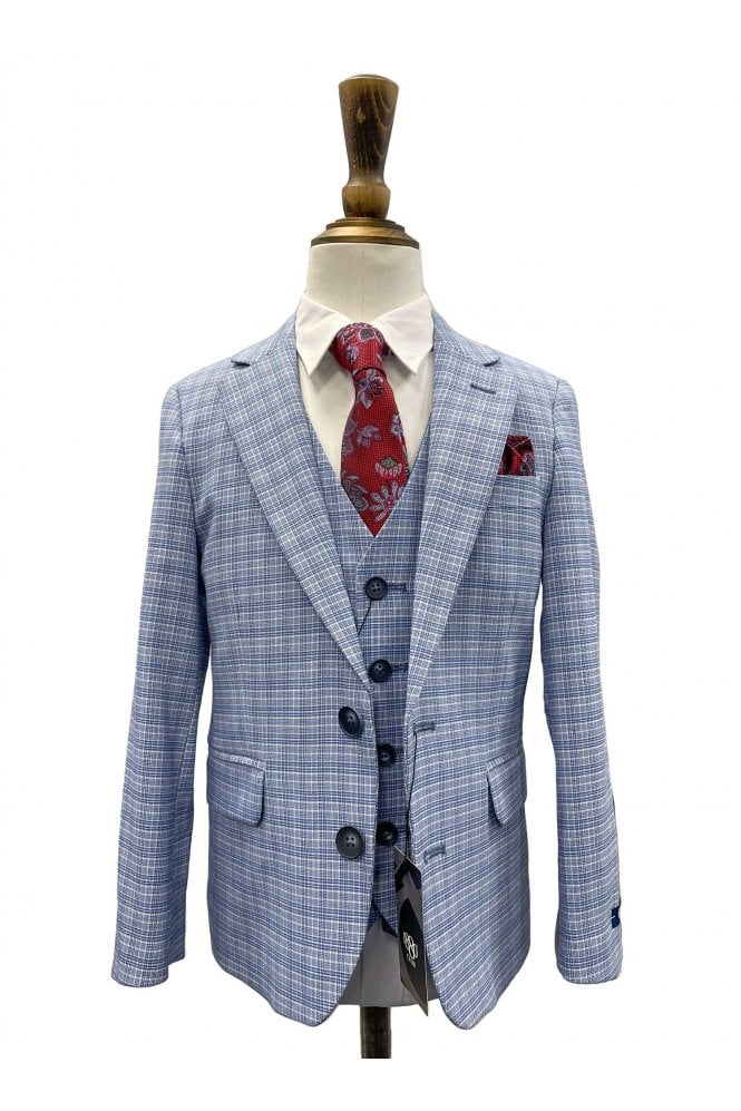 Boys Tivoli Checked Jacket - Blue