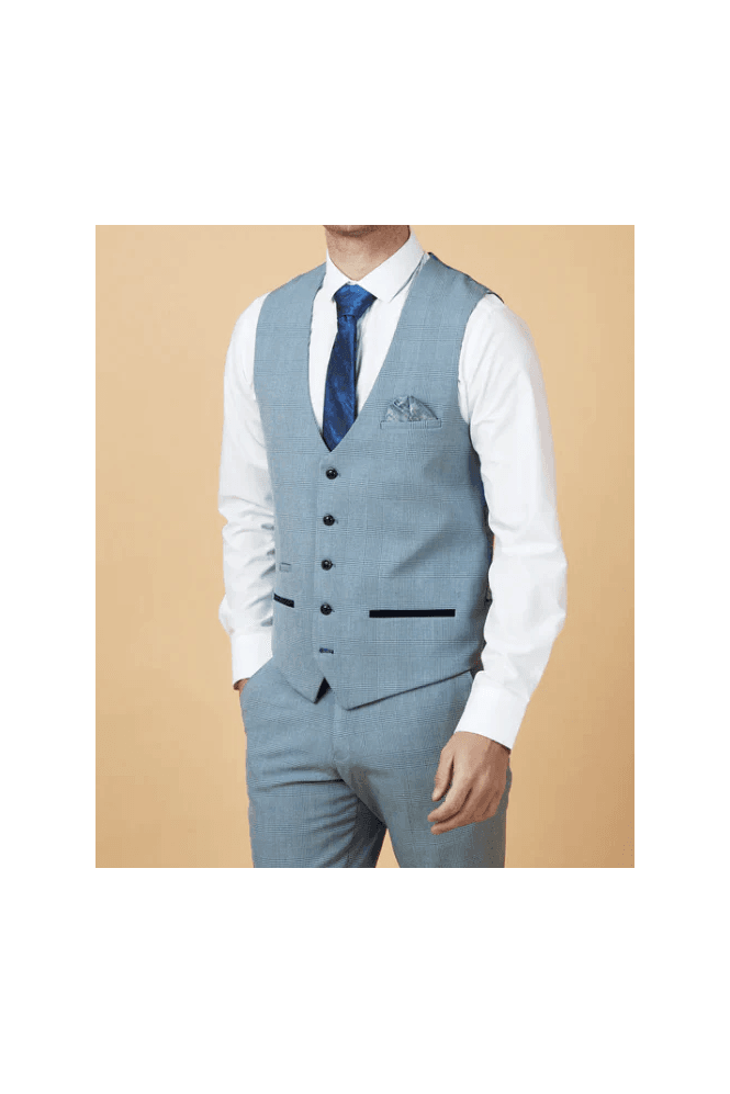 Bromley Mix and Match Waistcoat - Sky