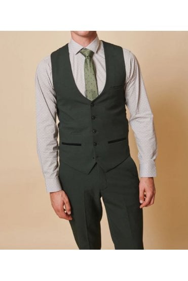 Bromley SB Check Waistcoat – Olive